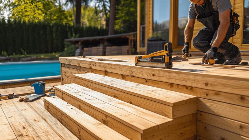 Tutoriel – Construire un escalier pour piscine hors sol en bois : les normes essentielles